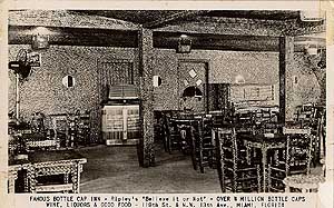 Bottle Cap Inn vintage postcard