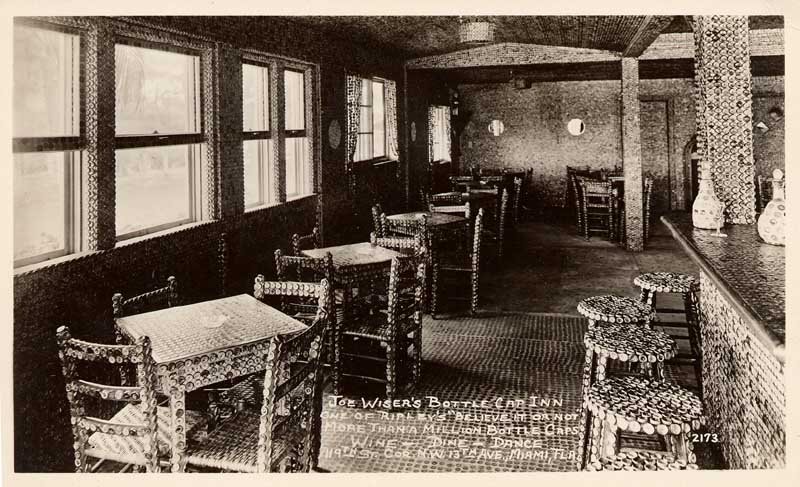 Bottle Cap Inn vintage postcard