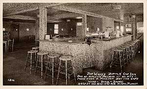 Bottle Cap Inn vintage postcard