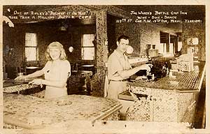 Bottle Cap Inn vintage postcard