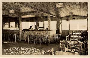 Bottle Cap Inn vintage postcard