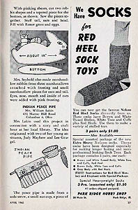 1960 Pack-O-Fun monkey sock ad