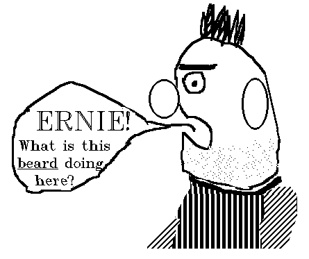 Sesame Street Bert with a beard