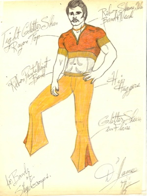 Fashion drawings from the 1970s