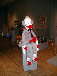 Nelson the large sock monkey