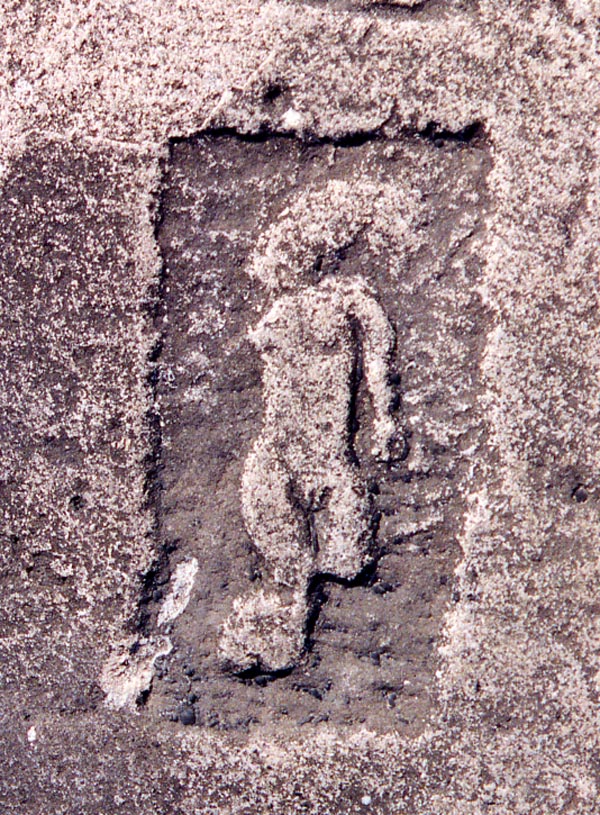 Lakefront carving: Erotic figure