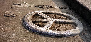 Lakeshore Carving: Peace Symbol