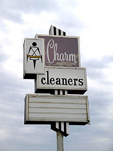 Roadside Art: Charm Cleaners, 162nd near Cottage Grove
