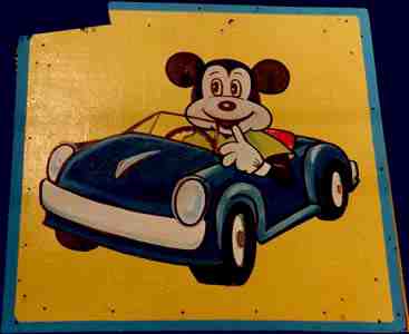 Tom's Auto Mart Mickey Mouse vernacular art