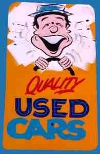 Quality used cars sign