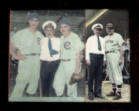 40,000 Murphy with Cubs Hank Sauer, Ralph Kiner and Red Sox manager Joe Cronin