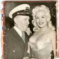 Jayne Mansfield, sexpot movie star, died in a car accident 11 years after these photos were taken. The Harvest Moon Festival was an annual charity event sponsored by the Chicago Sun-Times. Among other highlights, Jayne judged a dance contest along with Jerry Lewis and Zsa Zsa Gabor.