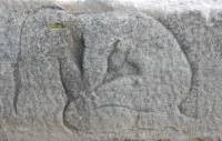 Hair washer, detail, stone carvings, Fullerton Avenue at Lake Michigan