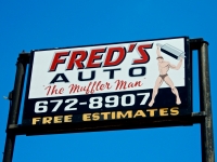 Fred's Auto sign