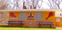 If the food is as good as the art it must be sensational. Up-In-Smoke Rib Shack, U.S. 12, Michigan City, Indiana