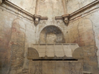 Roman-era sarcophagus inside L'eglise St Honorat, Alyscamps Cemetery, Arles