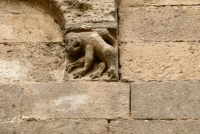 Carved creature, the 13th century Sant Pau del Camp church and monestery