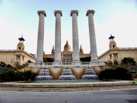 Looking up toward the Museu Nacional d'Art de Catalunya, Barcelona