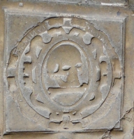 Cloister floor skull, Barcelona Cathedral