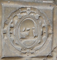 Cloister floor skull, Barcelona Cathedral