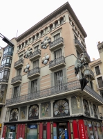 Umbrella house, Barcelona. Built in 1858 and originally housing an umbrella shop, remodeled in 1883.