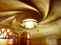 Spiral ceiling, Antoni Gaudí's Casa Batlló, Barcelona