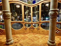 Windows in the main room, overlooking Passeig de Gràcia, Antoni Gaudí's Casa Batlló, Barcelona