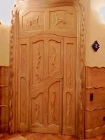 Elaborate door, Antoni Gaudí's Casa Batlló, Barcelona