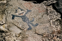 Felix. Lost. Chicago lakefront stone carvings between Belmont and Diversey Harbors. 2002