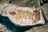 Candle, June 24, 1993. Lost. Chicago lakefront stone paintings, between Belmont and Diversey Harbors. 2002