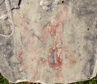 MSG. Chicago lakefront stone paintings, between Belmont and Diversey Harbors. 2015. Still visible