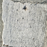 Dick, Bob, box. Chicago lakefront stone carvings, Diversey Harbor. 2024