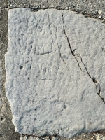 Emmy(?), Jim, Jinny, Mease(?). Chicago lakefront stone carvings, Diversey Harbor. 2024