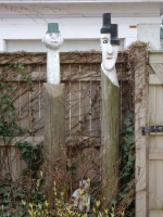 Two D. Bill carvings and their engineering drawings Two D. Bill carvings and their engineering drawings