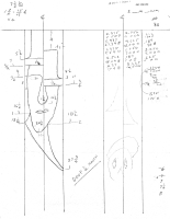 D. Bill. Plan for figure with offset face. Carved utility pole. 8\', 2001, Danvers, Il D. Bill. Plan for figure with offset face. Carved utility pole. 8\', 2001, Danvers, Il