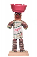 Male Miller Beer  bottle-cap flasher figure, closed - vernacular art