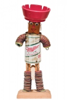 Male Miller Beer bottle-cap flasher figure, closed - vernacular art Male Miller Beer bottle-cap flasher figure, closed - vernacular art