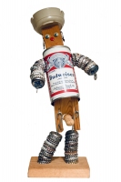 Male Budweiser bottle-cap flasher figure, closed - vernacular art