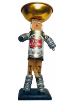 Male Old Chicago Beer bottle-cap flasher figure, closed - vernacular art Male Old Chicago Beer bottle-cap flasher figure, closed - vernacular art