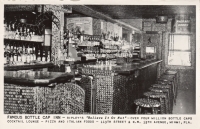 Same view along the Bottle Cap Inn bar, but now identified as "Famous Bottle Cap Inn" rather than Ruth's. There are now "over four million bottle caps," not merely a million