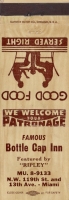 Famous Bottle Cap Inn matchbook