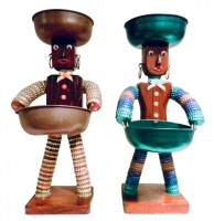 Brown bottle-cap figure with carved nose and mouth by the Oshkosh Master - vernacular art Brown bottle-cap figure with carved nose and mouth by the Oshkosh Master - vernacular art