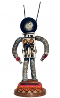Bottle-cap figure made with spare electronic parts - vernacular art Bottle-cap figure made with spare electronic parts - vernacular art
