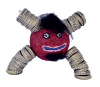 Bottle-cap fink with foam ball body and goatee