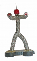 Silver bottle-cap figure with cap body