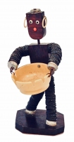 Brown bottle-cap figure with one bowl - vernacular art