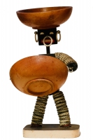 Black bottle-cap figure - vernacular art