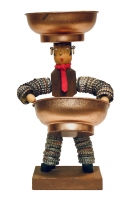 Bottle-cap figure with sideburns - vernacular art