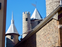 Back left towers from Alex Rico's art environment in Chicago's Bridgeport neighborhood