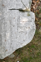 "Frankie". Chicago lakefront stone carvings, behind McCormick Place. 2021